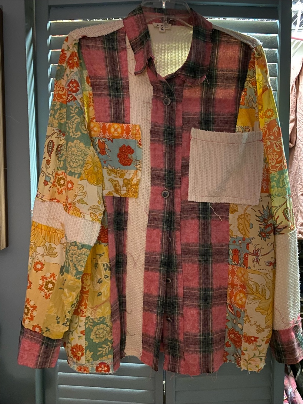POL Patchwork Button Up - Picture 2 of 9
